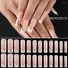 Pregos Falsos 24 Pcs Extensão de Prego 3D Gel Brilhante Falso Nu Branco Francês Artificial Long Square Acrílico Manicure Ferramentas Decorações