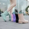 Rain Boots Water Boots Woman Rain Waterproof Ankle Rubber Boots Female Comfort Work Garden Galoshes Rain Shoes Sapato Chuva 230927