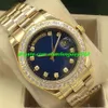 Relógio de luxo 2 estilo masculino 18k ouro amarelo diamante dial moldura 41mm pulseira aço automático moda relógios masculinos relógio de pulso331s