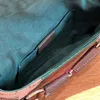 Borsa a tracolla da donna con patta Borse a tracolla a catena Borsa in tela Classica stampa di lettere Tessuto rosso e verde Tessitura Pochette da donna di alta qualità