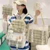 أكياس مدرسية Canvas Girls School Bag حقيبة ظهر لطيفة للنساء الطالبات المراهقين على ظهره التجمي