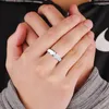 Cluster Rings Classic S950 Silver Men's Ring Fashion Wedding Band Engagement Party Gifts Business Open Finger Male Jewelry