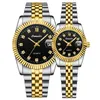 Armbanduhren 2023 Luxusuhr für Männer Frauen Leuchtende Mode Paar Liebhaber Quarz Armbanduhren Business Splitter Gold Geschenk Uhr Reloj