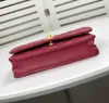 Bolso pequeño de piel de búfalo con doble solapa de diseñador Cartera con cadena Bolso mediano para mujer Cuero real Caviar Piel de cordero Bolso acolchado verde Hombro cruzado 33814