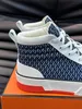 Popüler Moda 23S/S Men Trail Spor Sneaker Ayakkabıları Yüksek Üst Calfskin Süet Keçi Trainers Üst Marka Toptan İndirim Adam Kaykay Yürüyüşü Kutu