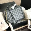 Fashion Designer Bag the New Box Makeup Bag Caviar Fabric Can Be Made One Shoulder Crossbody Super Versatile Leisure Chain Bag Size 25cm Full Package