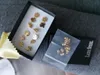 Stud ASONSTEEL 6 paar Box s Vintage dames oorbellen set Sneeuwvlok Piercing roestvrij staal moderne gouden kleur 2023 230926