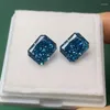 Lösa ädelstenar Ruif Special Vacker Diamond Blue Radiant Cut Crushed Cutter Cubic Zirconia Stone för lätta smycken Making