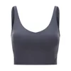 LL Abbigliamento da palestra Intimo da donna Reggiseno da yoga Canotte Supporto leggero Reggiseno sportivo Fitness Lingerie Reggiseno da allenamento traspirante U Back Gilet sexy con coppe rimovibili