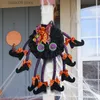 Decorative Flowers Wreaths Halloween New Multi-legged Spider Door Hanging Creative Halloween Wreath Party Decoration Gift T230927