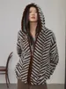 Femmes fourrure fausse HDHOHR haute qualité tricoté vison manteaux avec capuche mode veste naturelle hiver femme chaud véritable manteau 230927