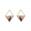 Dangle & Chandelier Contracted Lozenge Color Contrast Dangle Earrings Female Fashion Lady Geometric Hollow Out The Triangle Stud Earri Dh5Fo