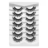 7 par DSD Faux Mink Lashes Fluffy Soft Wispy Natural Long False ögonfransar lockiga fransar Partihandel