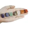 Dekorativa föremål Figurer Chakra Reiki CrystalSnatural Crystal Gem Square Seven Chakra Energy Healing Stone Set 230926