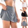 Aktive Sets S-XXXL Solide Tennis Röcke Frauen Badminton Tanzen Rock Hohe Taille Fitness Workout Shorts Athletisch Laufen Sport SkortsL230927