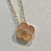 Women Fashion Designer Pendant Necklaces for Elegant four Leaf Clover Locket Necklace Jewelry Plated Gold Girls Gift CHD2309272-12 flybirdlu