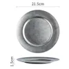 Dishes & Plates American Restaurant Old Frosted Silver Vintage 304 Stainless Steel Plate Dessert Round Flat Dinner293q
