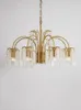 Lampes suspendues en cristal de laiton américain, lustre en cuivre de luxe classique français, luminaires suspendus rétro Vintage, lampes suspendues, décoration intérieure de salle à manger