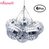 Decorazioni natalizie Amawill 6 pezzi di ornamenti con palline 3 cm 5 cm Mini specchio da discoteca Decorazione per albero di Natale Bomboniera e regalo 8D1215S