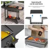 Sugift 4 Burner Gas Griddle Portable Flat Table Top BBQ Grill Cooking Station