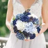 Faux Floral Greenery Artificial Flowers Fake Dusty Blue Peony Flowers Combo For DIY Wedding Bridal Bouquets Centerpieces Home Decorations 230926