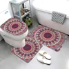 Badmattor Anti-Slip Bath Mats Badrum Duschmatta Dekor Absorberande Fotmatta Entré Badkar Toalettmatta Marocko Vintage Persia Boho Mandala 230927