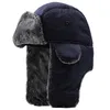 Beanieskull Caps Unisex Men Men Russian Hat Trapper bomber Warm Traber Ear Flaps Winter Ski Solid Faux Fur Cap Headwear Bonnet 230927