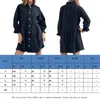 Robes décontractées Classique Denim Chemise Robe Femmes Rétro Col à revers Mini Couleur Solide Coupe ample Simple Lanterne Manches Streetwear Costume