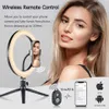 Flash Heads LED Selfie Ring Light Phone Stand med Folding Arm Circle Fill Dimble TripoD P Ography Ringlight för YouTobe Streaming 230927