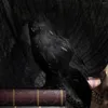 Party Decoration Feathered Black Crow Crow Prop Artificial Bird Crafts For