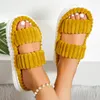 Slippers Flat Platform Winter Slippers For Women Home House Fur Slippers Women Korean Trend Warm Indoor Outdoor Cotton Shoes 230926