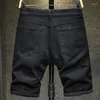 Shorts pour hommes 2023 Summer Ripped Denim Style classique Noir Blanc Mode Casual Slim Fit Jeans courts Marque masculine