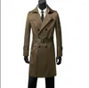 Trench da uomo Primavera Autunno 2023 Designer Slim Cappotto sexy da uomo Cappotto a maniche lunghe Abbigliamento da uomo Capispalla da lavoro Stile britannico 9XL