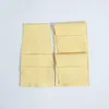 Cadeau cadeau 100pcs jaune bijoux en microfibre emballage petits sacs pour faveur de mariage 8x8cm chic bonbons goodie pochette affaires en gros