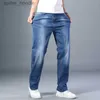 Jeans masculinos finos de perna reta calças soltas verão novo estilo clássico avançado estiramento calças soltas 7 cores disponíveis tamanho 35 42 l230927