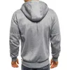 Mens Hoodies Sweatshirts Sweater Cardigan Hooded Jacked Zipper Pocket Jacquard Sports Fitness Outdoor Leisure Running Solid Color Sportswear 230927