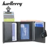 2023 RFID MEN CARD WARTES Free Hasp Hasp Small Card Wallets Pu Leather Slim Mini Wallet Qaulity Parks Male