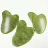 heart shape Natural xiuyan stone jade Guasha gua sha Board massager for scrapping therapy jade roller ZZ