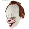 Maschere per feste Clown Silicone Back Soul Mask Cos Set testa Puntelli horror di Halloween Lattice naturale Codice adulto Vendita calda Maschera divertente di Halloween T230927