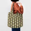 Sacs à provisions ovale fleur jonc de mer Orla Kiely imprimer sac fourre-tout d'épicerie femmes toile épaule Shopper grande capacité sacs à main