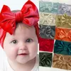 Baby pannband sammet mjukt båge hårband flickor dekorera elastiska huvudbonad headwrap hår tillbehör