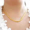 24kゴールドメッキ50cmヘビロングネックレス