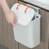Waste Bins Hanging Trash Can with Lid Large Capacity Kitchen Recycling Garbage Basket Cabinet Door Bathroom Wall Mounted Bin Dustbin 230926