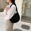 Bolsas de noche Textura suave Bolsa de hombro de gran capacidad para mujer Viajero Ocio Puff Cloud Japonés y coreano Plisado 230828