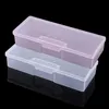 Boîte de rangement en plastique Transparent pour outils de manucure, boîte de rangement pour stylos à dessin, tampon, fichiers de meulage, étui organisateur, conteneur Box306O