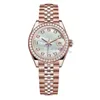 デザイナーOROLOGIO WRISTWATCHES WOMENS AUTOMATIC MECANICAL WATCHES 28/31/36mm 904Lフルステンレススチールダイヤモンドベゼル防水ゴールドウォッチモントレデフルク