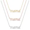 Small Mama Mom Mommy Letters Necklace Stamped Word Initial Love Alphabet Mother Necklaces for Thanksgiving Mother's Day Gifts267n