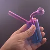 화려한 pyrex 유리 버블 러 흡연 미니 물 담뱃대 핸드 파이프 유리 오일 버너 휴대용 물 dab rig bongs