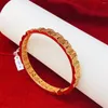 Bangle Elegant Dubai Gold Plated Quality Bangles Armband för kvinnor Lyxdesigner Koppar Afrikansk brudbröllopsklänning smycken