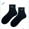 Shoe Parts Accessories Men Socks Wild Fashion Brand Logo Candy Color Women Brief Crew Students Comfortable Elastic Cotton Casual D Dhzxb